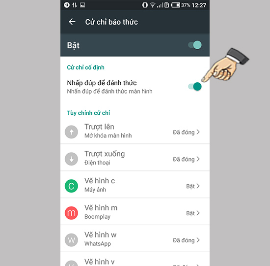 Kích hoạt tính năng